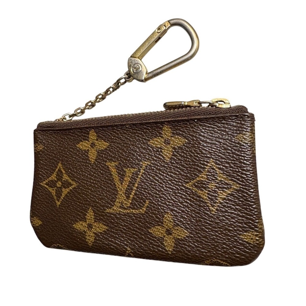 Louis Vuitton Monogram Canvas Key Cles Coin Pouch Keychain Small Card Holder - Picture 3 of 13